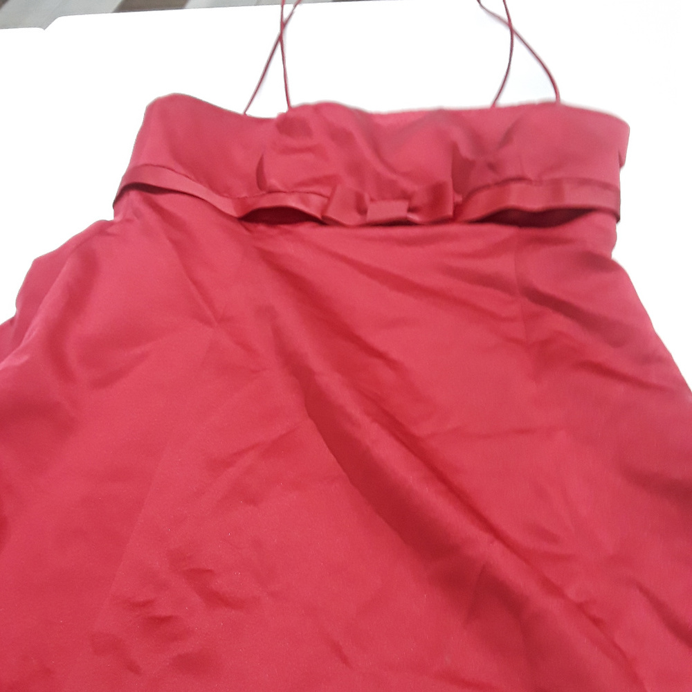 David's Bridal burgundy formal dress style 8585